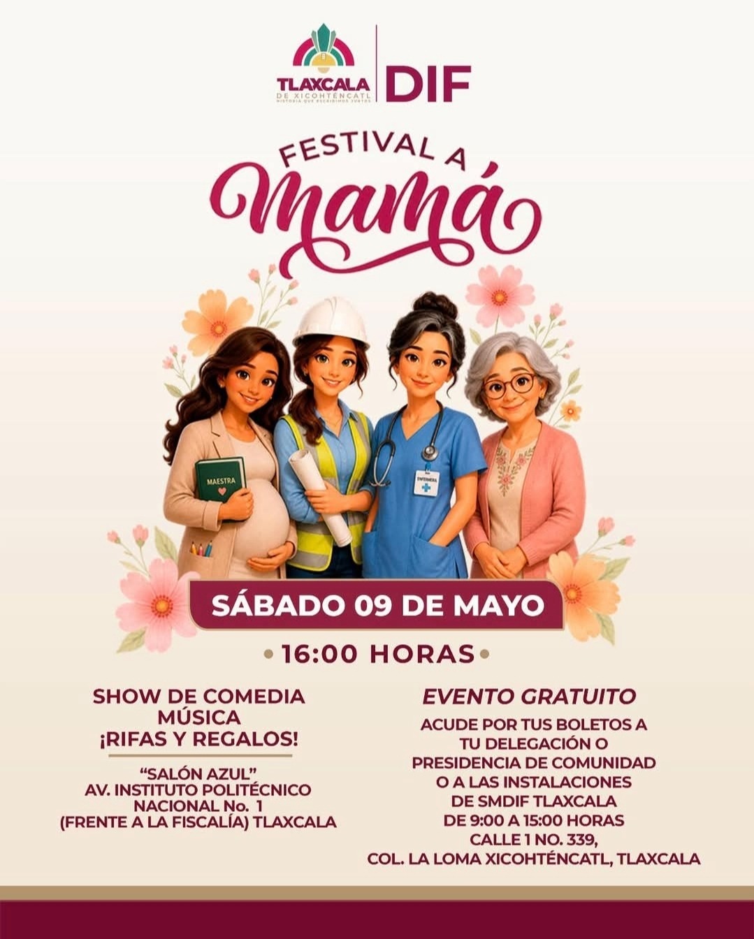 Gobierno de Alfonso Sánchez García celebrará a las mamás con festival gratuito lleno de música, regalos y convivencia